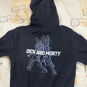 Rick and Morty Black Graphic Hoodie